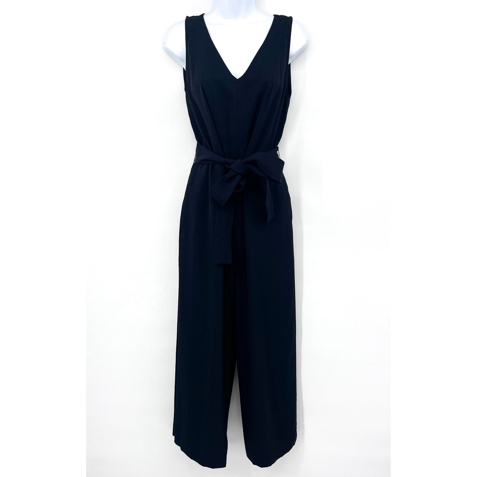 EVERLANE Women's The Ultimate Jumpsuit Size 6 Black Belted Wide Leg NWT