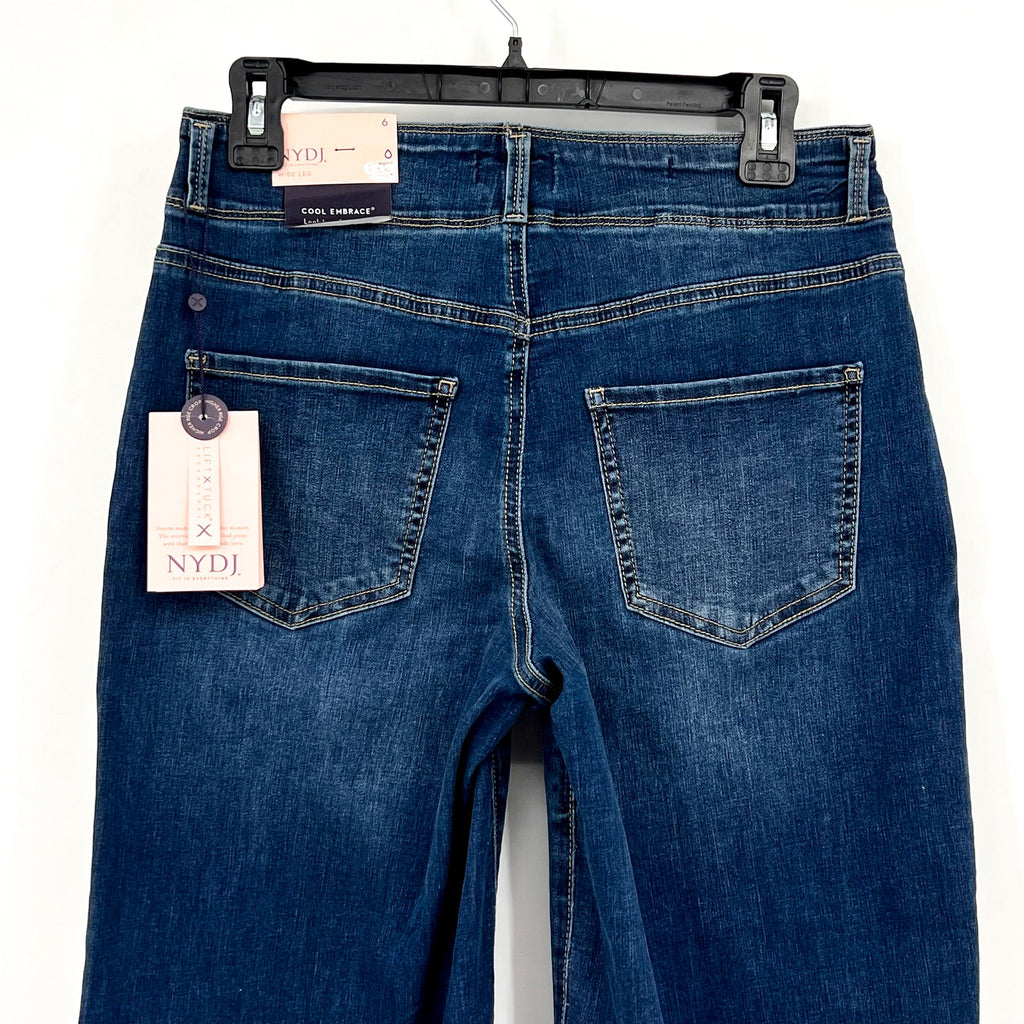 NYDJ Womens Major Wide Leg Capri Jeans Size 6 Serendipity Blue NWT