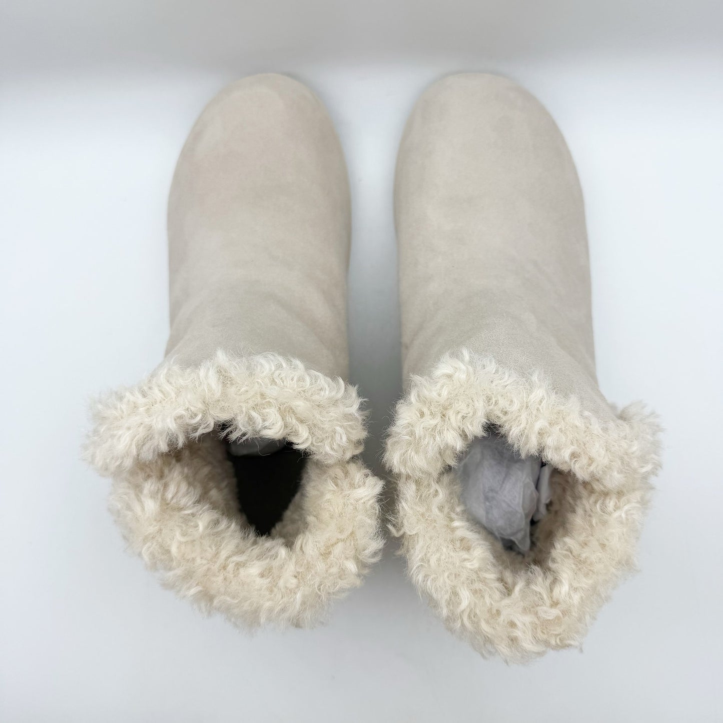 Vionic Womens Unwind Booties US 9 M EU 40 Cream Oatmeal Suede NIB