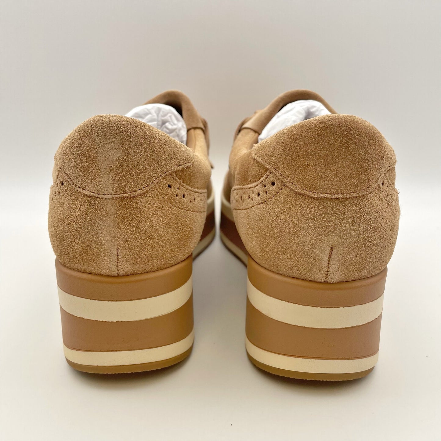 Dolce Vita Women's Jhax Suede Shoe US 9 EU 39-40 Light Brown/Cream NIB