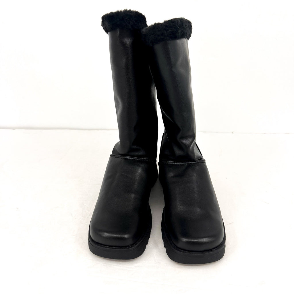 TUNDRA Women's Avery Short Snow Boots Size 6M Black Waterproof Faux Fur NIB