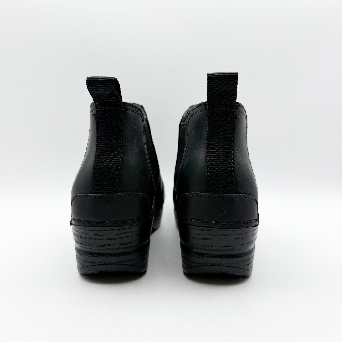 Dansko Womens Frankie Bootie EU Size 36 US 5.5-6 Black Leather Ankle Slip On NIB