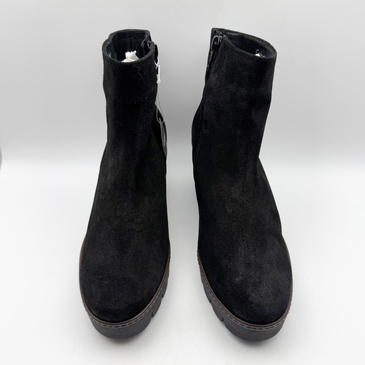 Gabor Womens 34.780 Wedge Booties US 8 Fr 38.5 Black Suede NIB