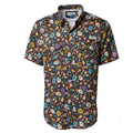 MAGELLAN Mens Dia De Los Muertos Fishing Shirt XS Black Short Sleeve NWOT