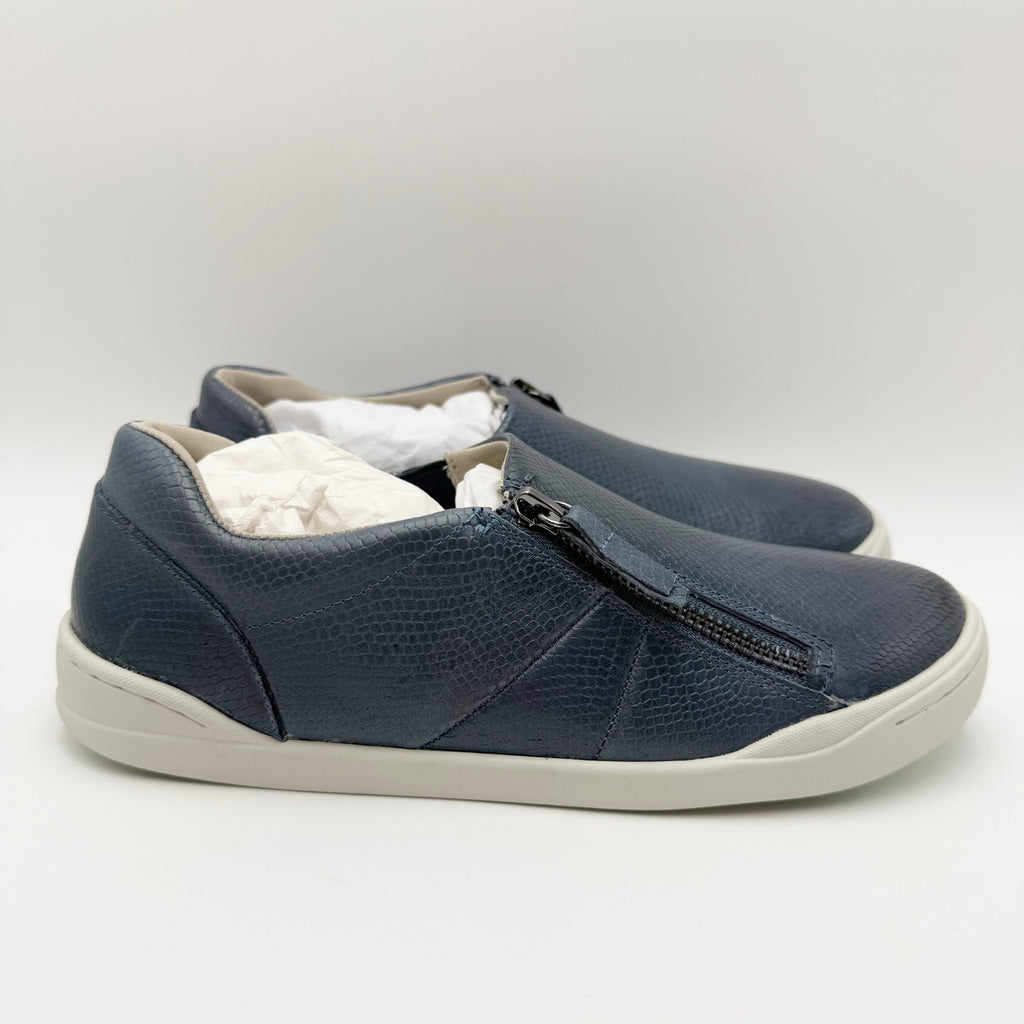 SoftWalk Womens Arezzo Casual Sneakers Size 10.5 M Blue Snake Leather NIB