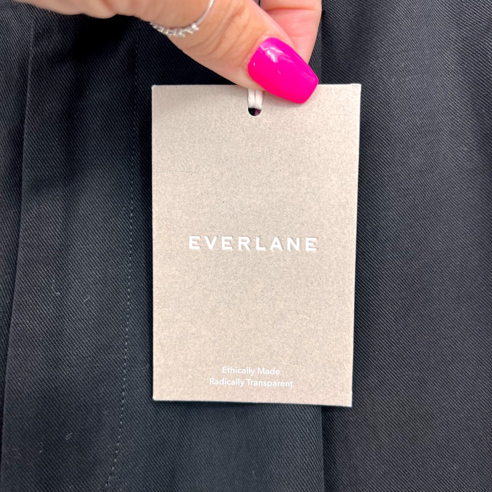 Everlane Womens The Way-High Drape Pants Size 10 Black 31" Inseam Pleated NWT