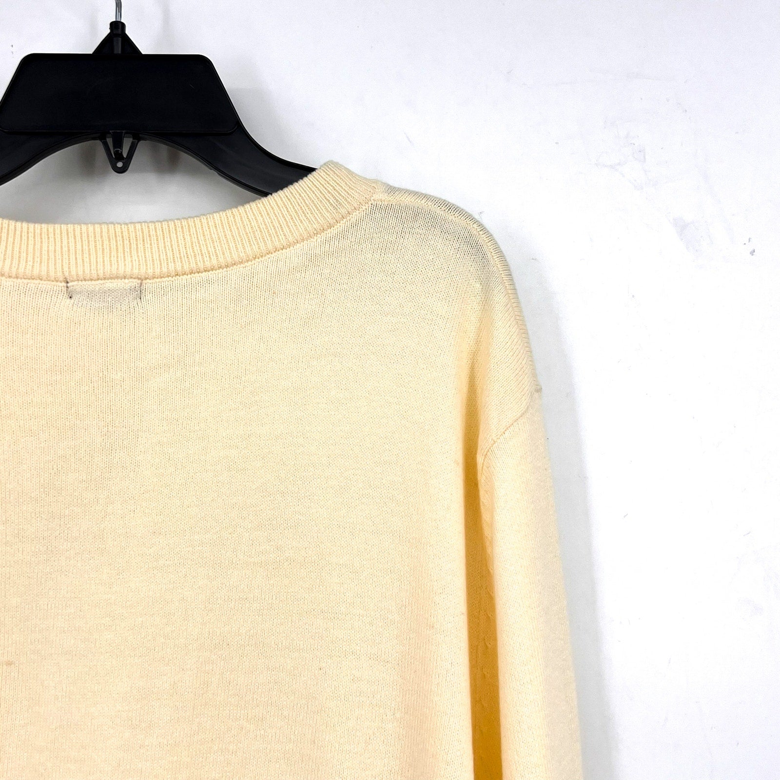 JEFF CLOTHING Mens Lightweight Crew Neck Sweater XXL Yellow Cotton Blend NWT