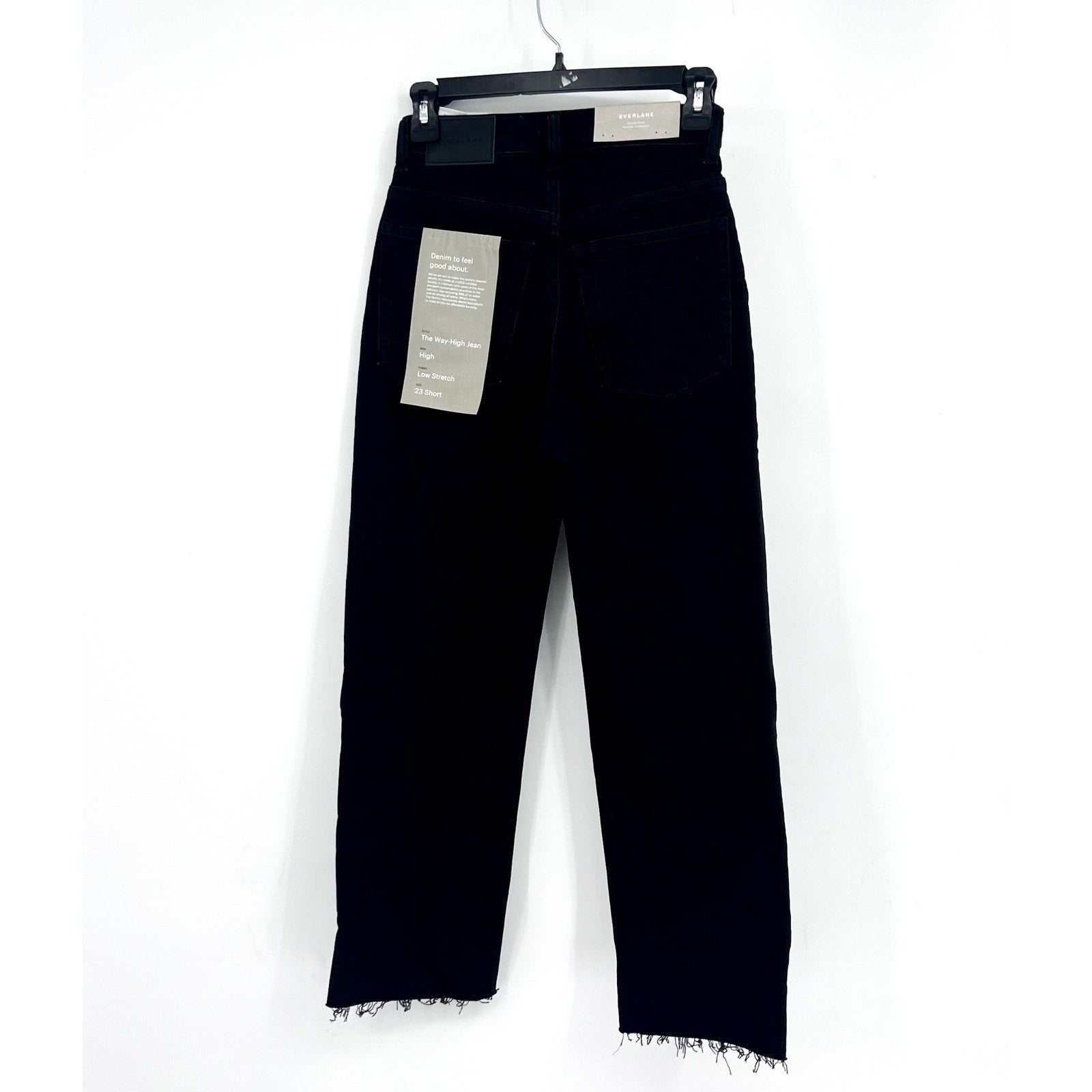 EVERLANE Women's The Way-High Jeans 23x25 US 000 Black Straight Leg NWT