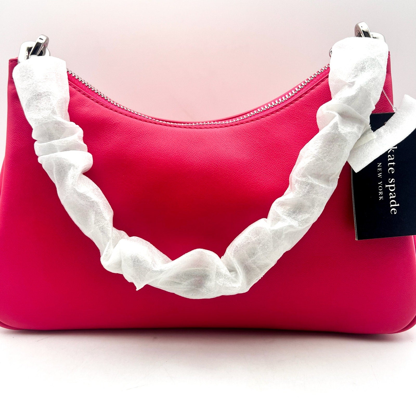 KATE SPADE Grace Chain Shoulder Bag Pink Rosehip Fine Grain Leather NWT