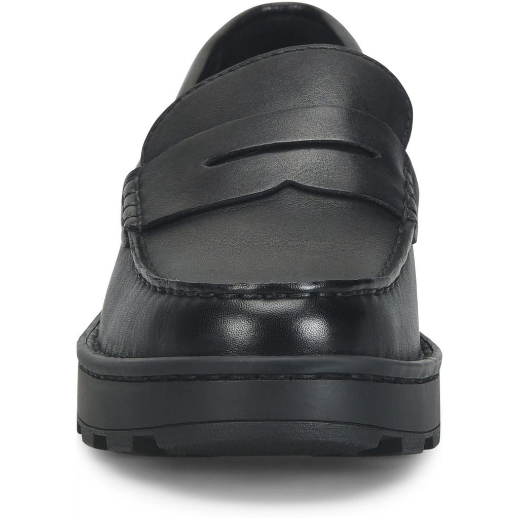 Born Womens Carrera Loafers Size 11 M EU 41-42 Black Leather Slip On NIB