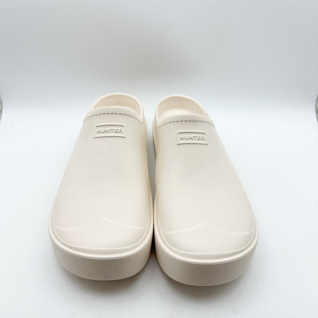 HUNTER Mens In/Out Bloom Clog Size 13 UK 12 White Willow Cream NWOB