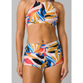 PRANA Women's Datum Swim Bottoms XS Red Tropics Print Floral Boy Short NWT