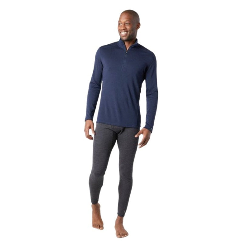 SMARTWOOL Men's Merino 250 Base Layer Top Medium Blue 1/4 Zip Long Sleeve NWOT
