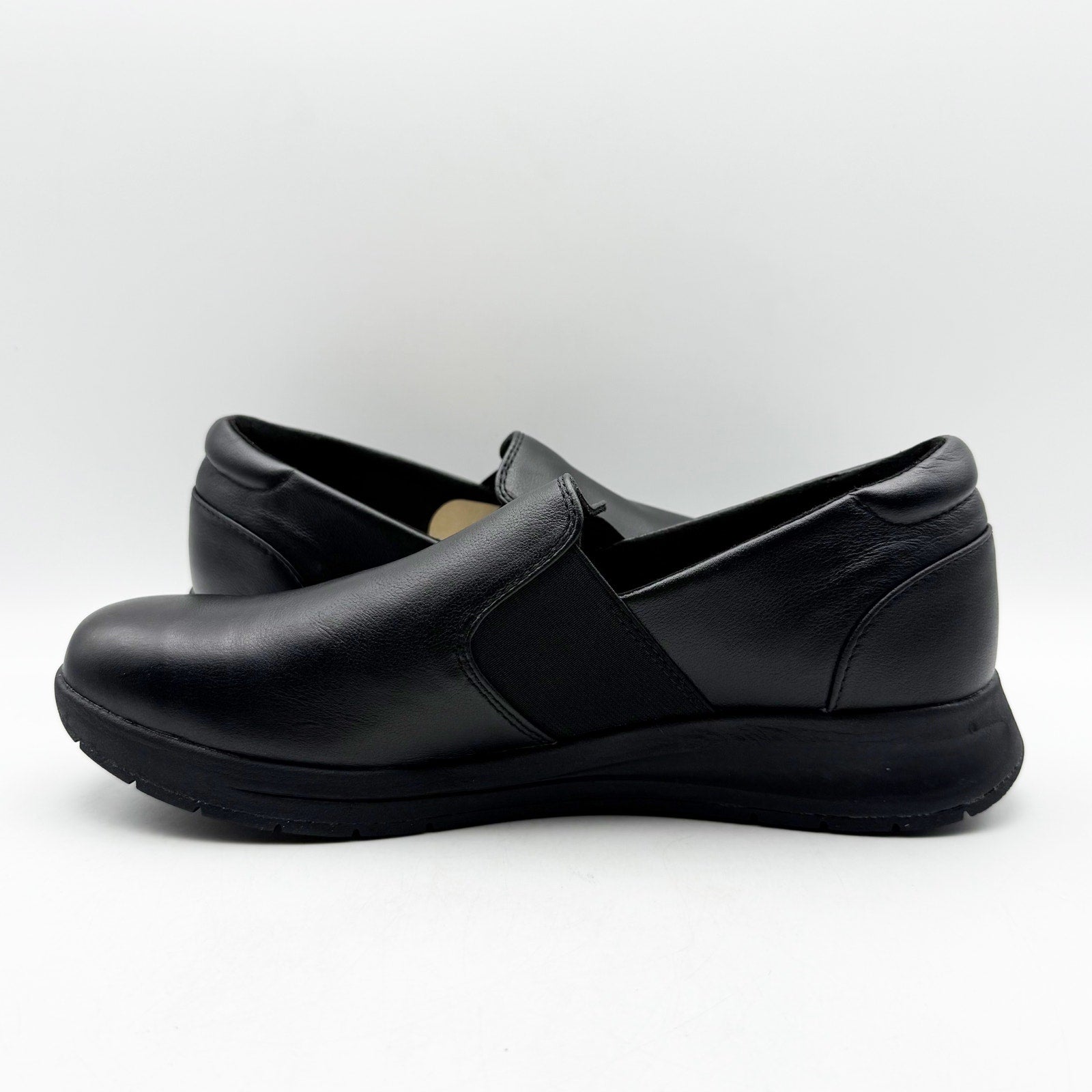 Revere Womens Panama Casual Sneakers US 11 M EU 42 Black Leather Slip On NIB