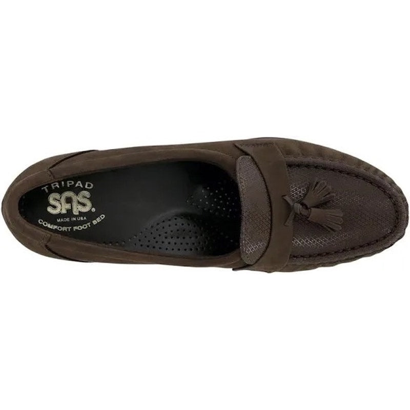 SAS Womens Taylor Wedge Loafers Size 12 M EU 42.5 Brown Leather NIB