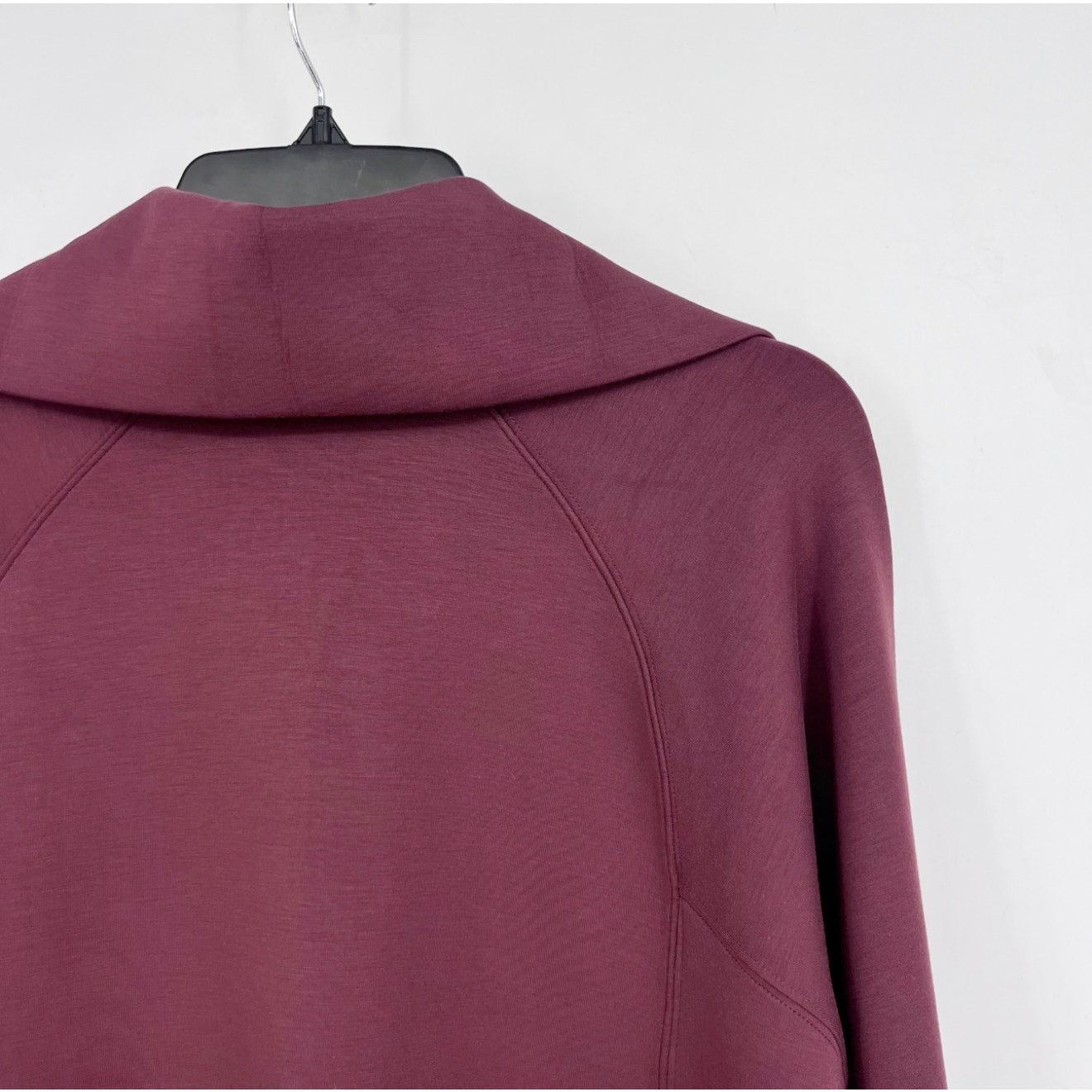 SPANX Womens AirEssentials 1/2 Zip Pullover Sweatshirt Medium Wine Red Spice NWT