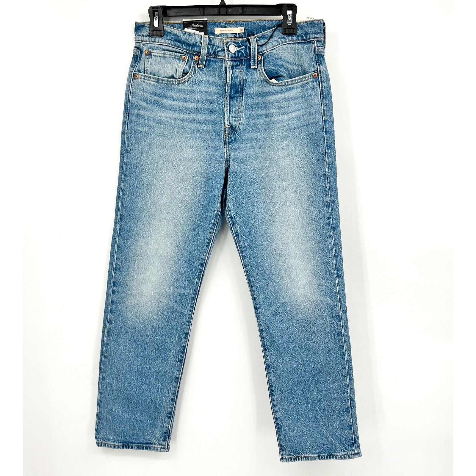 LEVI'S Womens Wedgie Straight Jeans 30x28 US 10 Calling All Blue 34964-0178 NWT