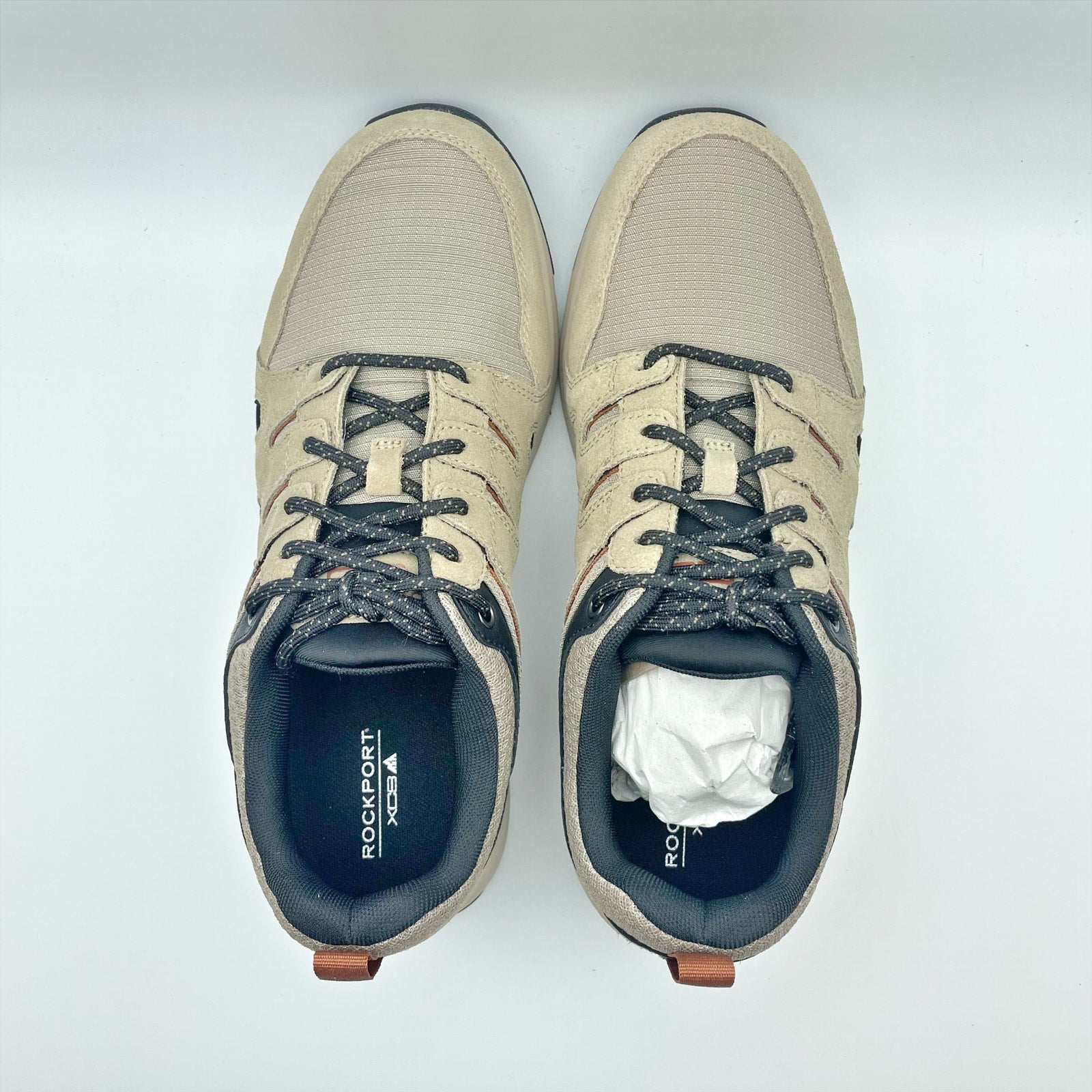 Rockport Men's Chranson Sport Lace Up Shoes Size 9 Taupe Beige Tan NIB