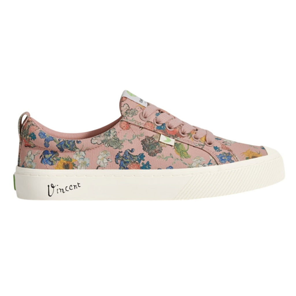 Cariuma Women VGM OCA Low Jubilee 50 Sneaker US 6.5 Pink Canvas Flower Print NIB