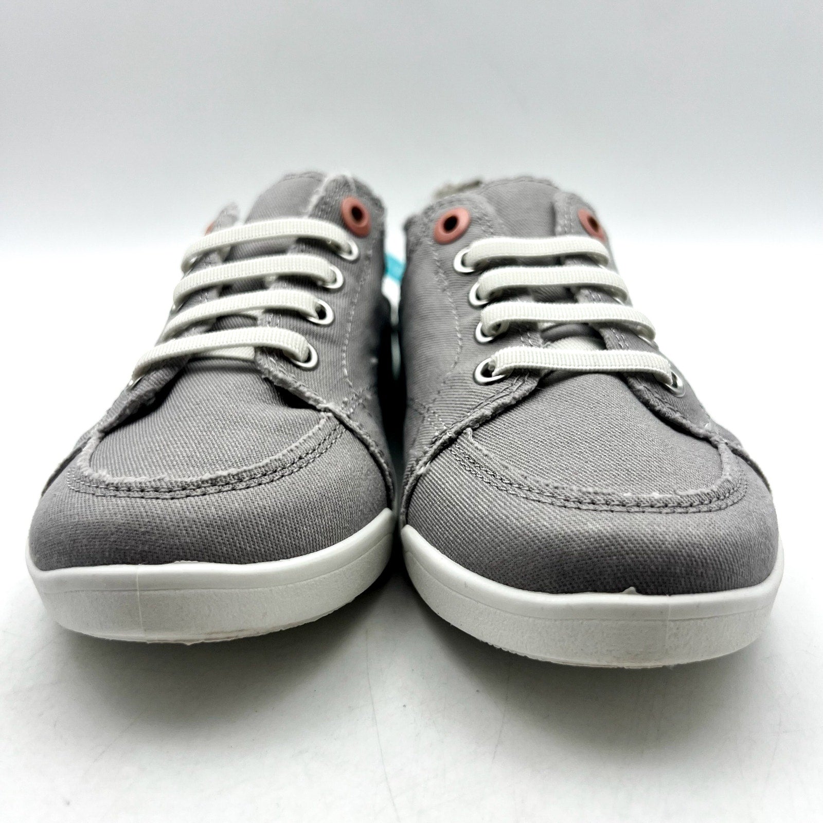Vionic Womens Beach Pismo Sneakers US 5M EU 35 Gray Cotton Canvas Casual NIB