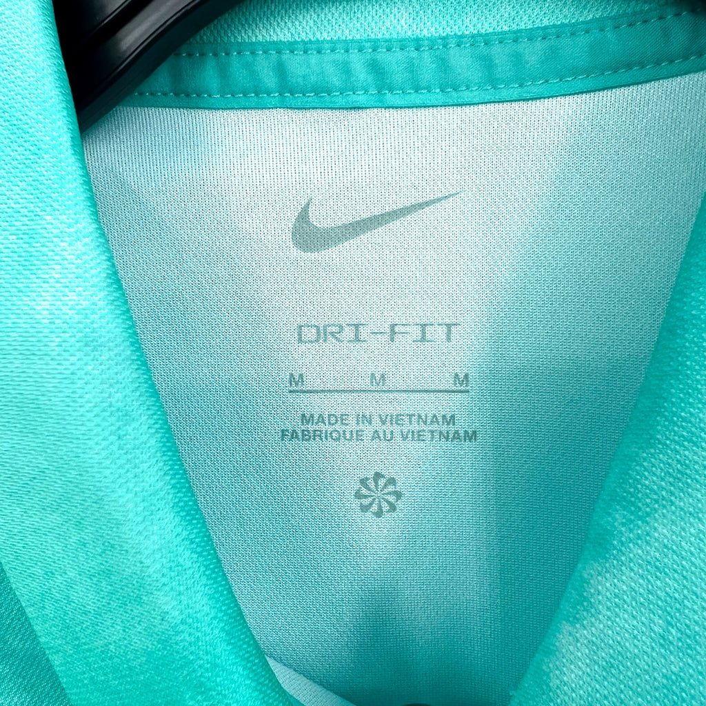 Nike Womens Dri-FIT Golf Polo Medium Green Short-Sleeve Printed NWT