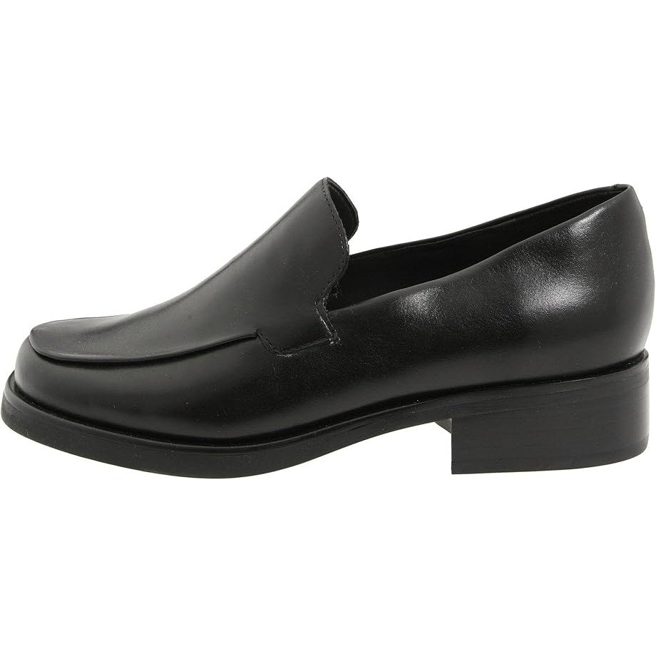 Franco Sarto Womens Bocca Loafers US 9.5 Wide EU 40.5 Black Leather Slip On NWOB