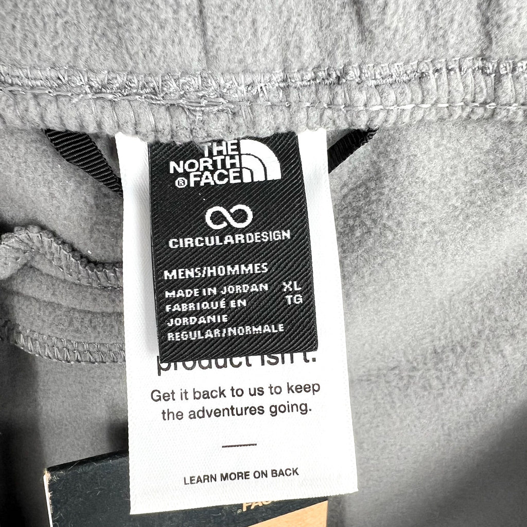 THE NORTH FACE Men's Glacier Fleece Pants XL Gray Smoked Pear Drawstring NWT