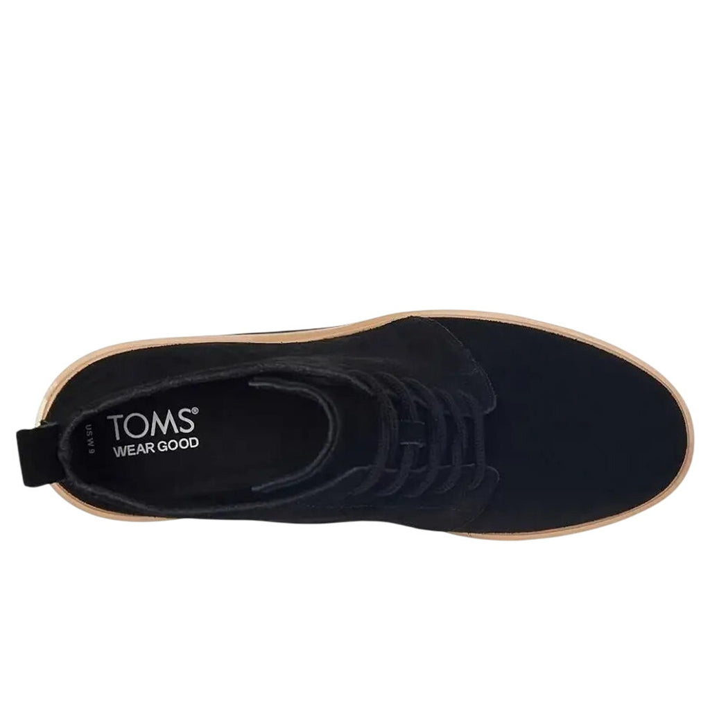 TOMS Womens Maude Lace-Up Ankle Boots SIZE 8.5 EU 39 Black Suede NWOB