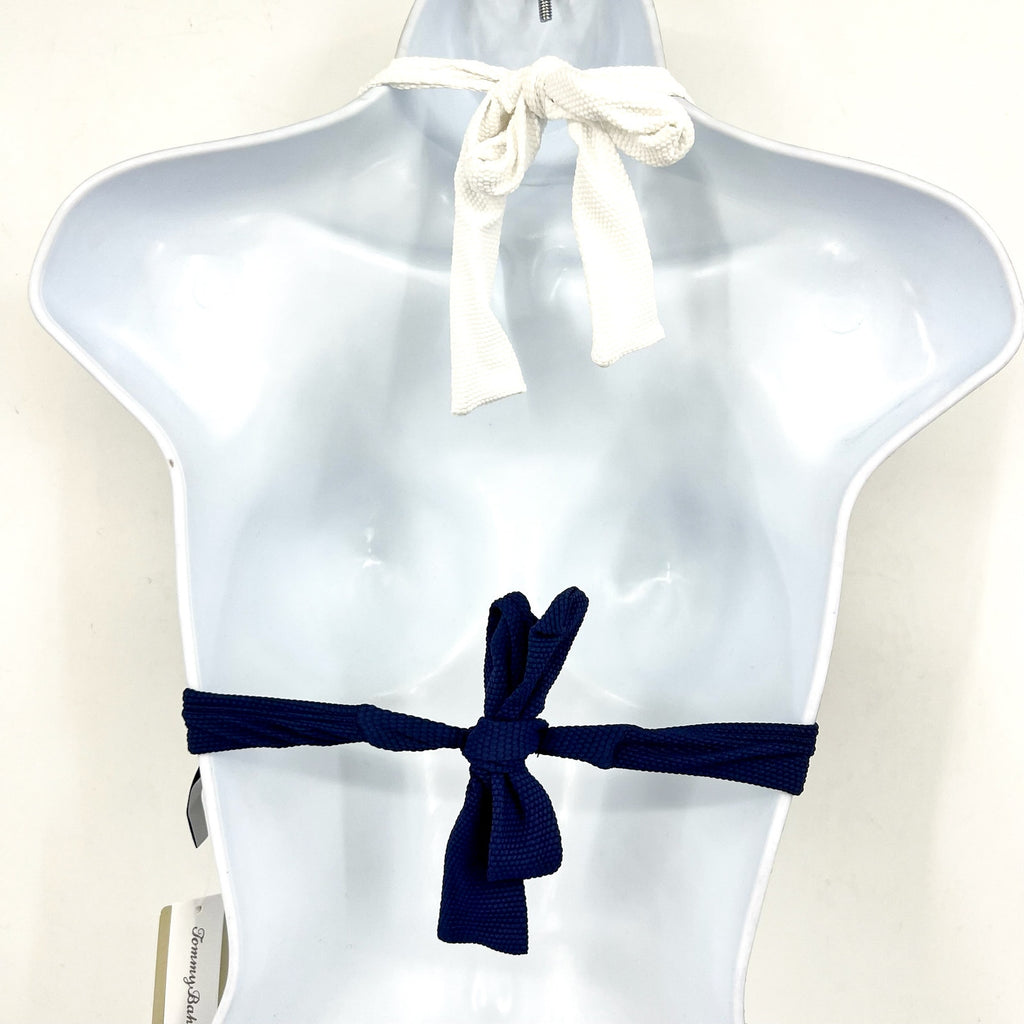 TOMMY BAHAMA Island Cays Cabana Halter Bikini Top XS Mare Navy Blue NWT