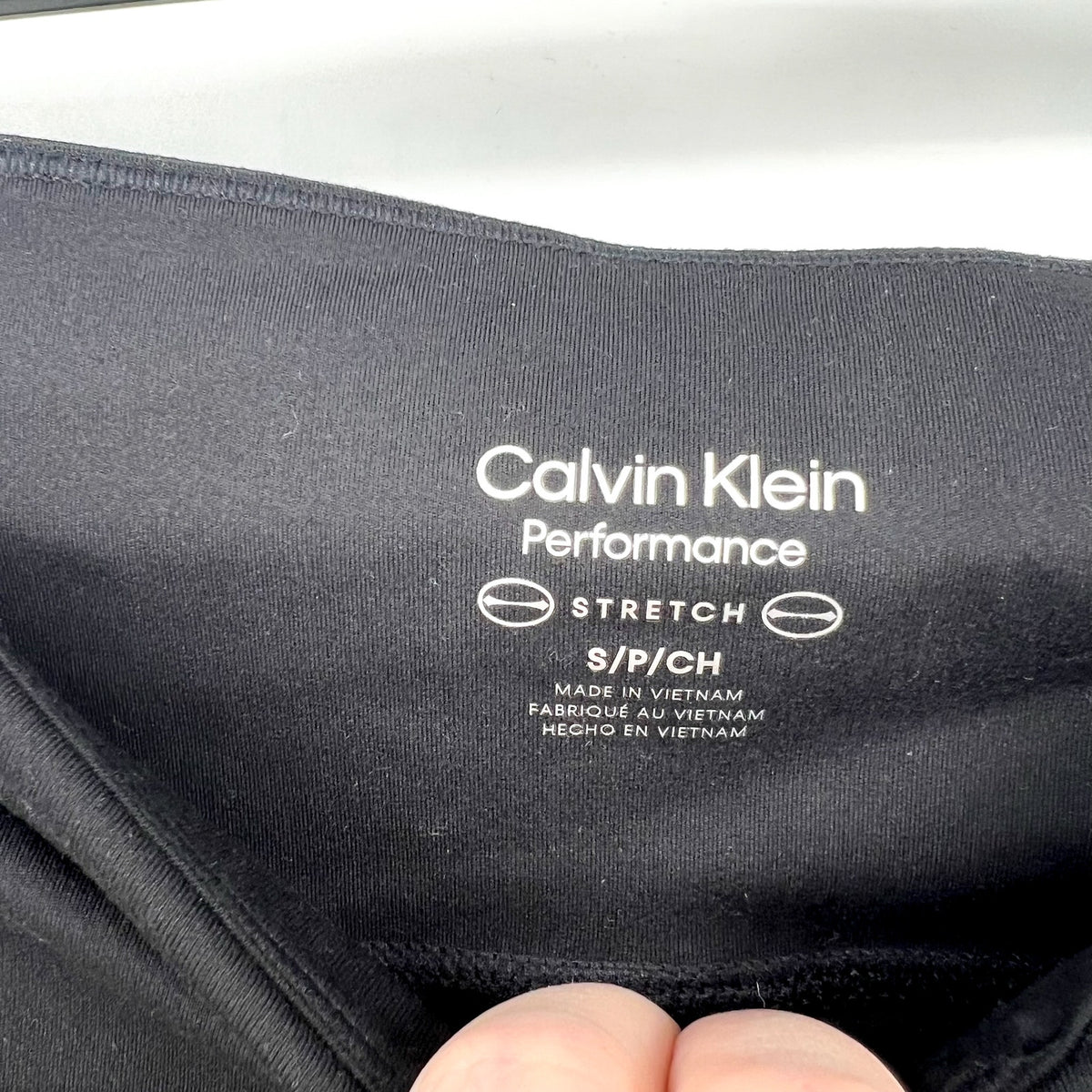 CALVIN KLEIN Women's Flared Gym Leggings Small Black Elastic Waist NWT