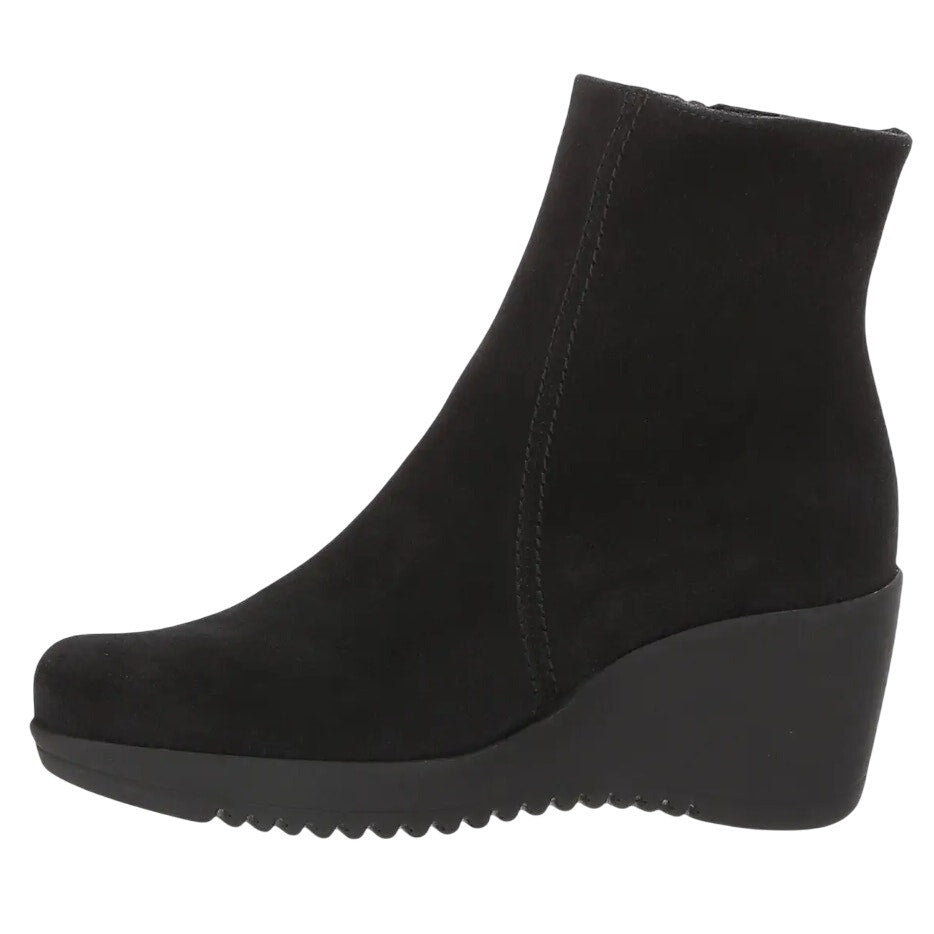 La Canadienne Womens Gavyn Ankle Bootie US 6.5 M Black Suede Waterproof NWOB