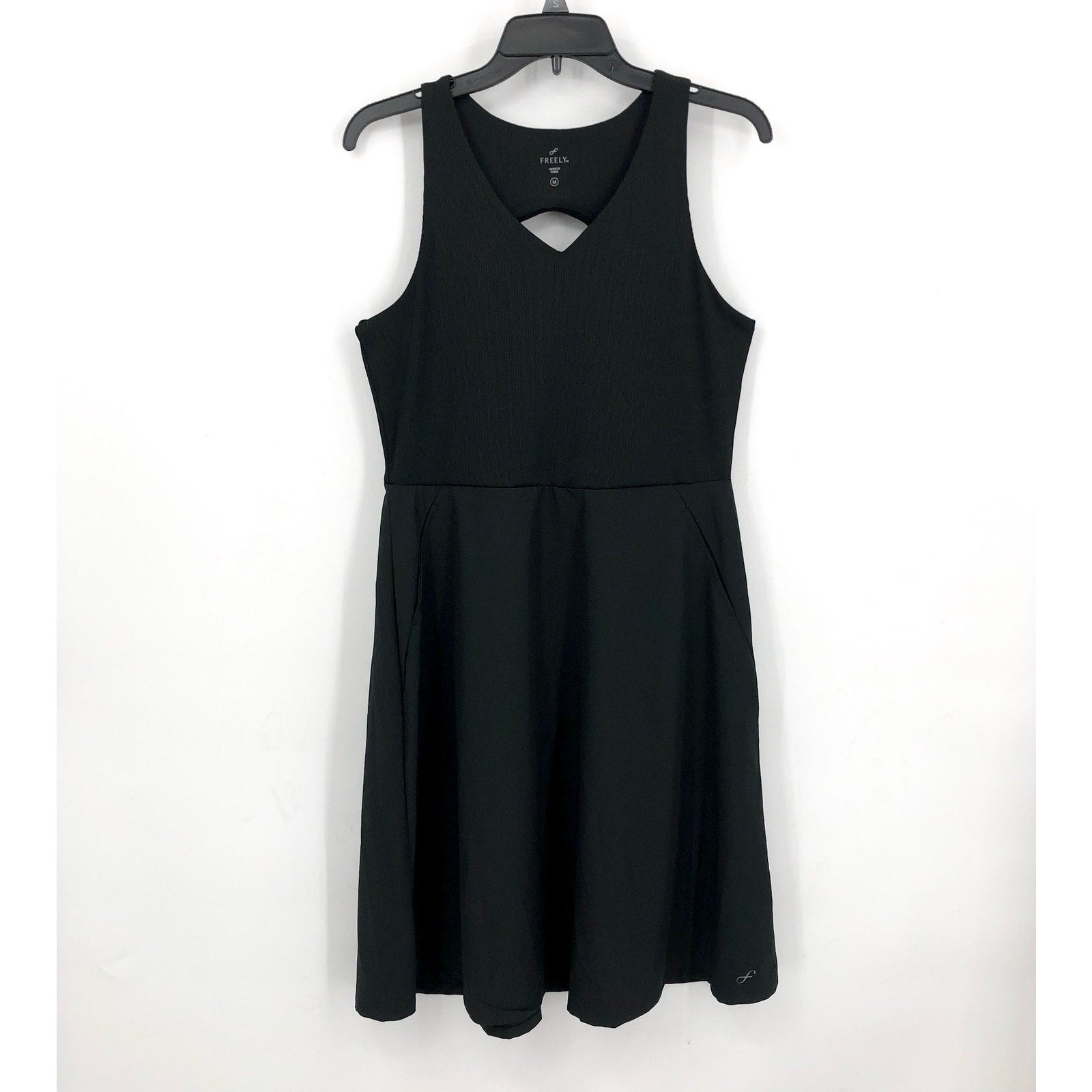 FREELY Women's Activewear Dress Medium Black Cut Out Back NWOT