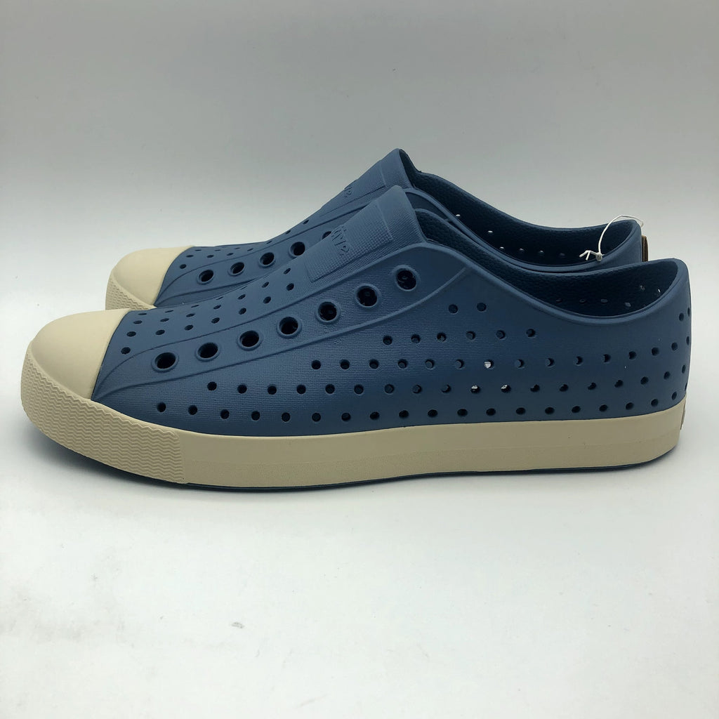 Native Jefferson Slip On Casual Shoes Mens 11 Oasis Blue Bone White Sneakers NIB