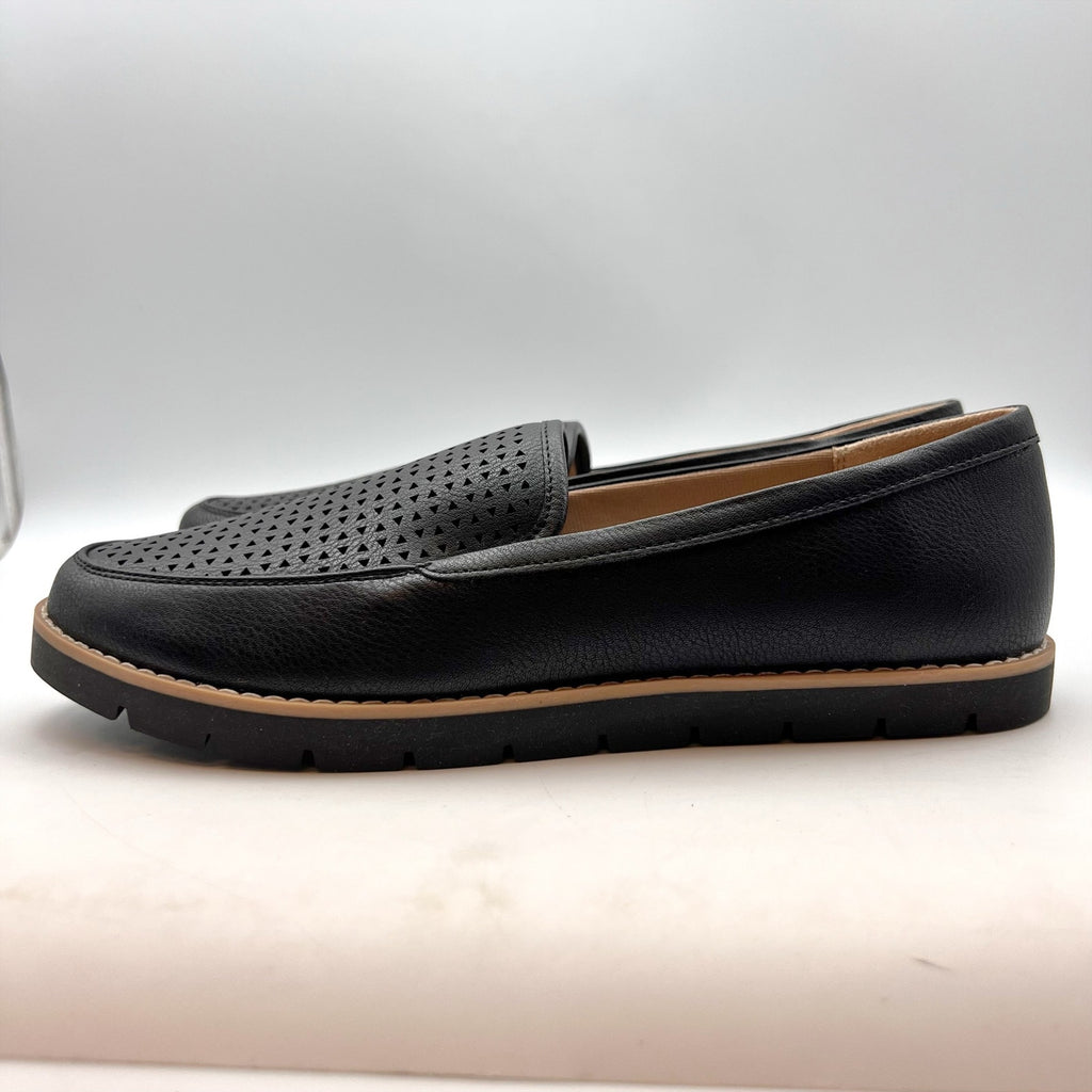 LifeStride Womens Urban 2 Slip-On Loafers Size 9 Black Vegan Leather NIB
