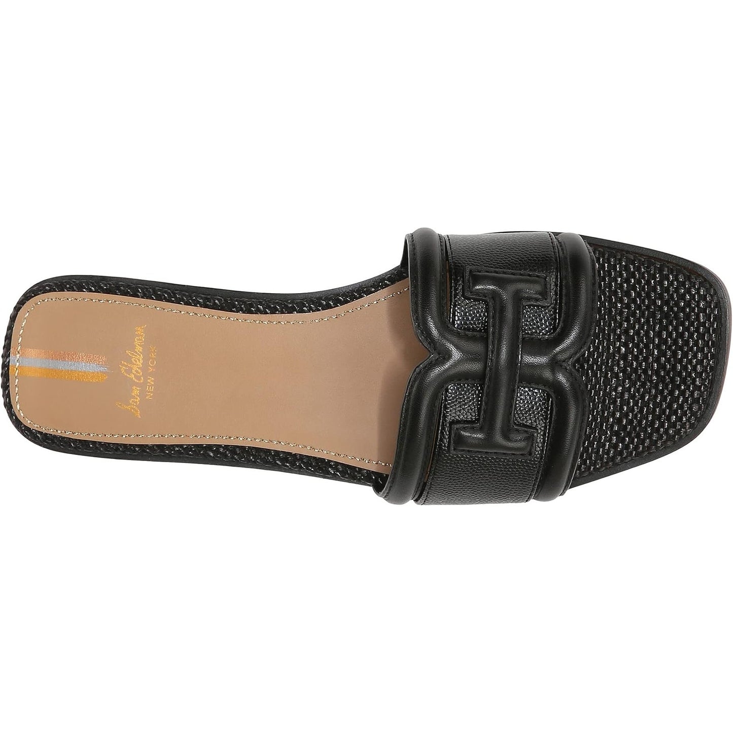 Sam Edelman Womens Irina Sandals US 9 EU 40 Black Leather Slip on Slide NIB