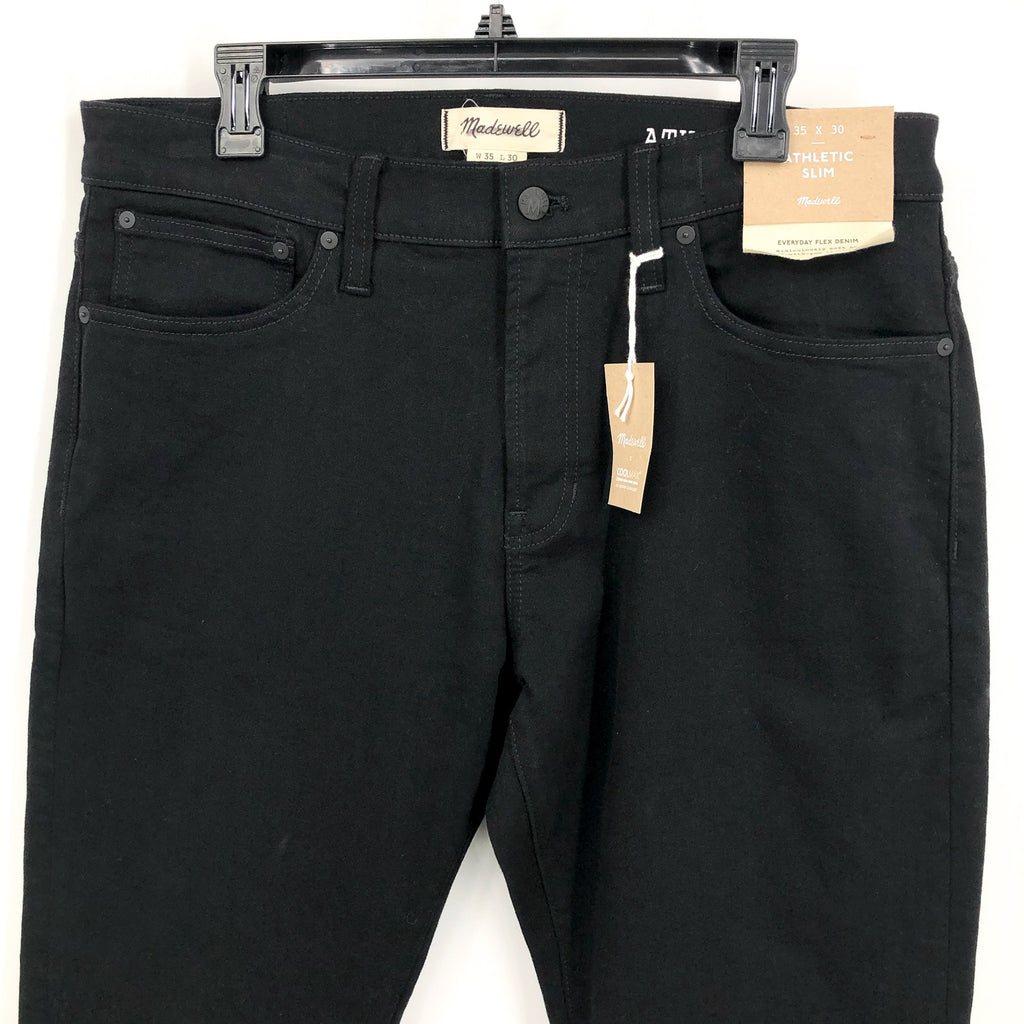MADEWELL Men's Athletic Slim Jeans 35x30 Black Bainhart COOLMAX ND478 NWT
