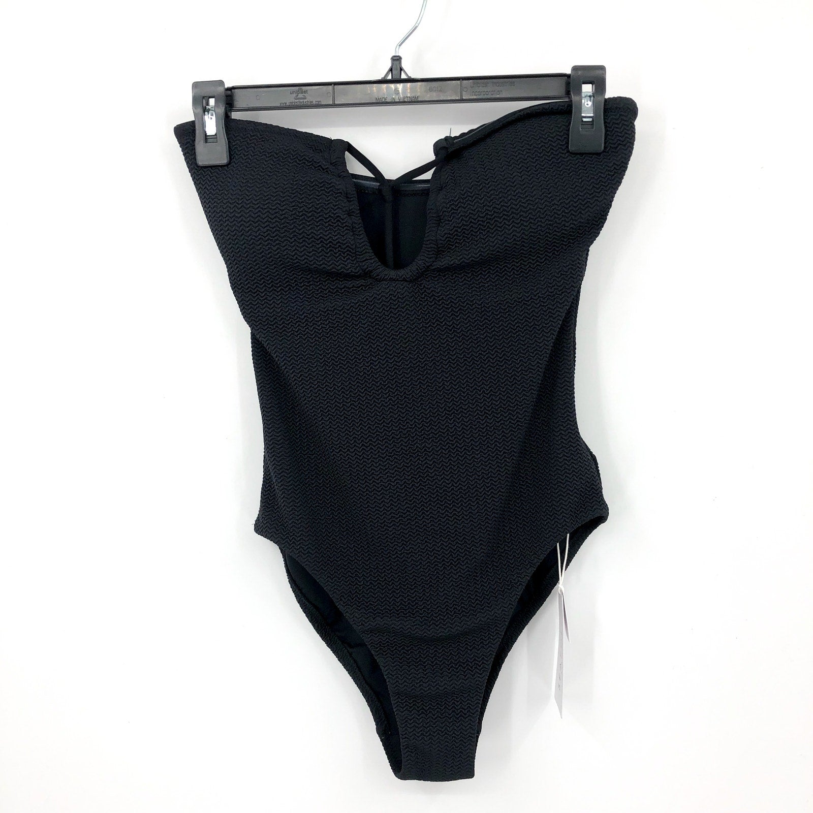 SEAFOLLY Womens Sea Dive Halter Bandeau One Piece Swimsuit US 6 Black NWT