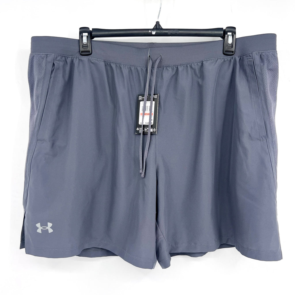 UNDER ARMOUR Men's UA Launch 2-in-1 Athletic Shorts 3XL Gray 7" Inseam NWT