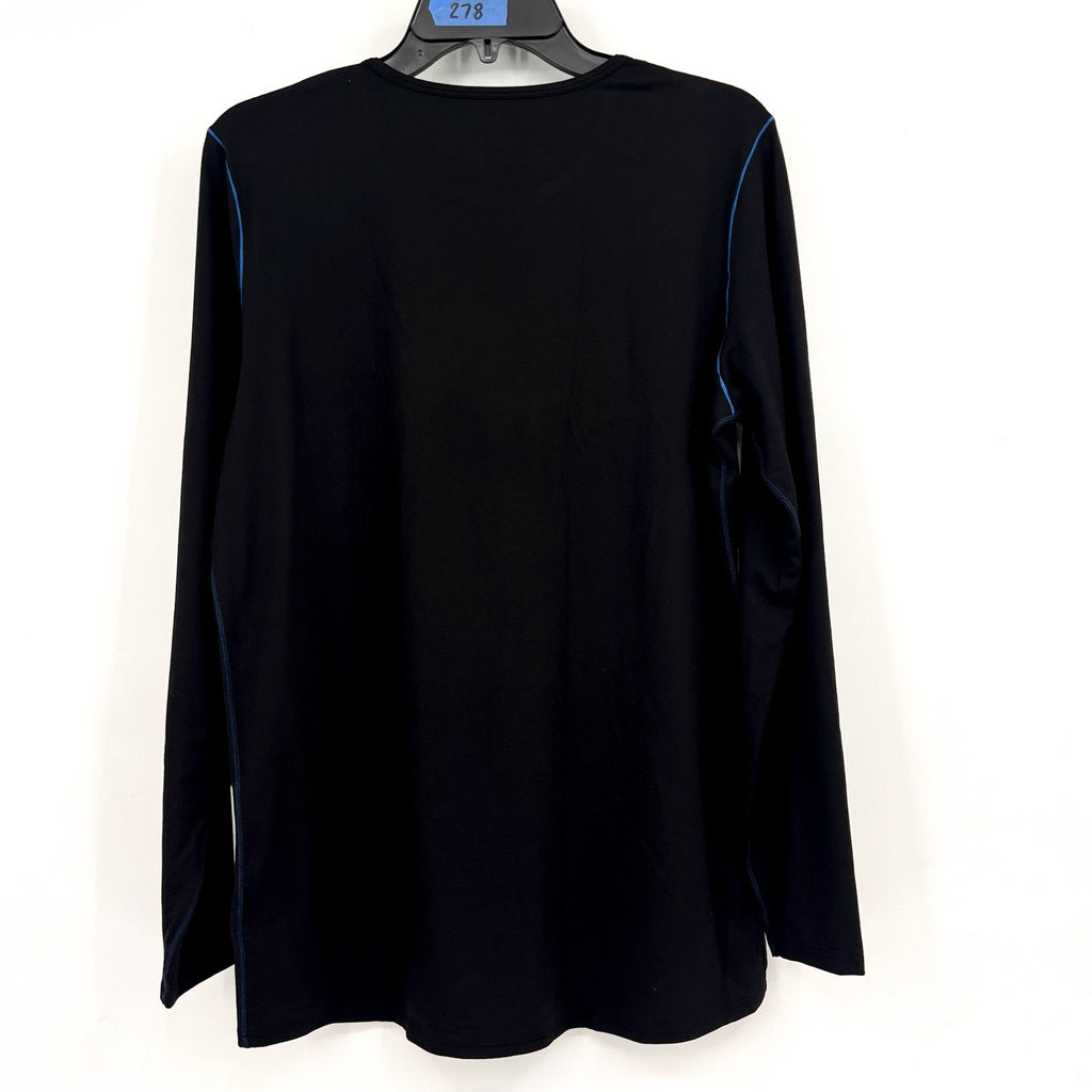 HOT CHILLYS Women's Clima-Tek Crewneck Top XL Black Long Sleeve Base Layer NWT