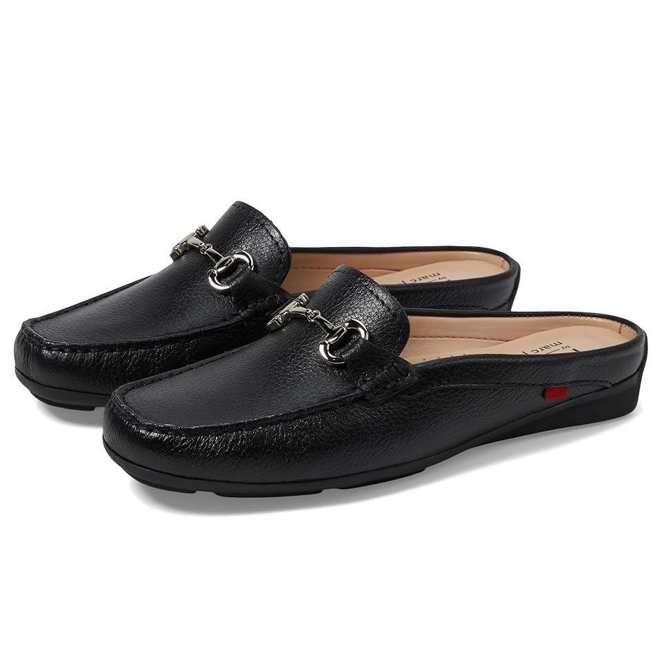 Marc Joseph New York Womens Ocean Drive Bit Mules Size 9 Black Leather NIB