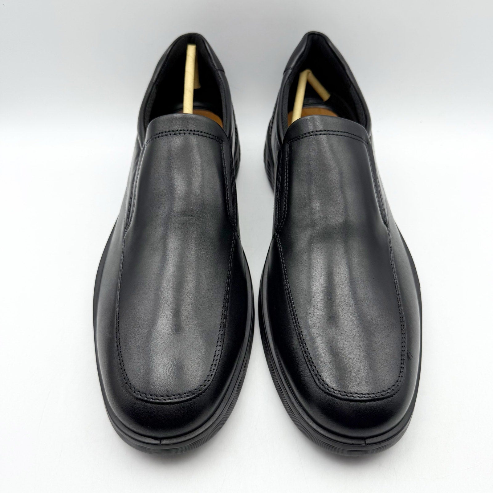 Ecco Mens S Lite Hybrid Apron Toe Oxford Shoes EU 41 US 7-7.5 Black Leather NWOB
