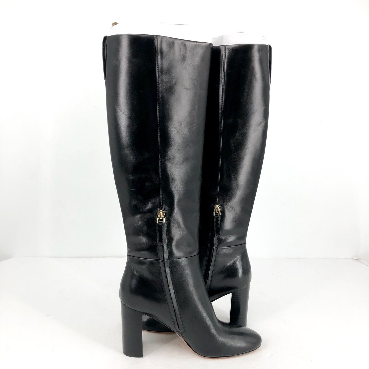 KATE SPADE Women's Colby Tall Boots Size 9B EU 39.5 Black Leather