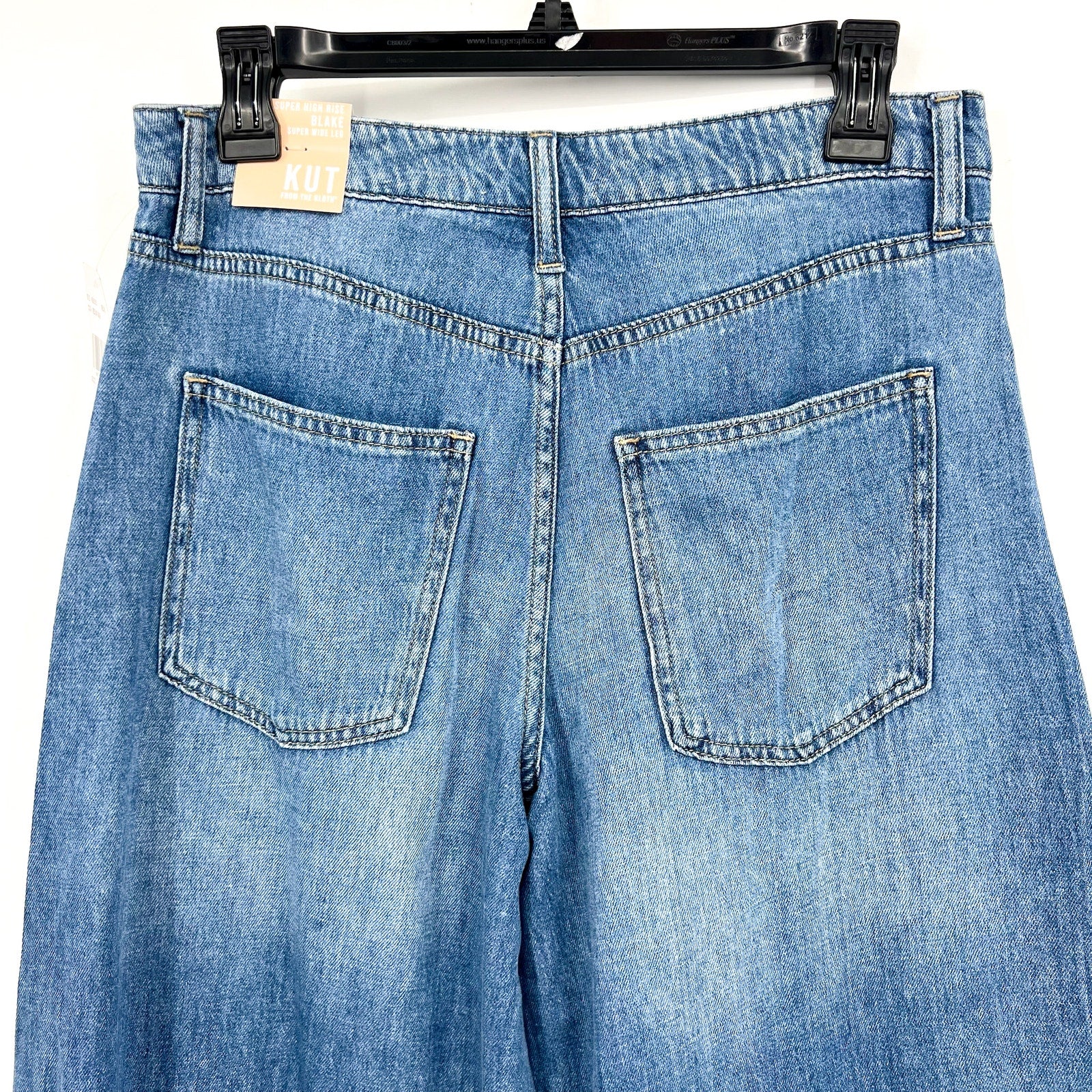 KUT FROM THE KLOTH Blake Crop Wide Leg Jeans Size 0 Medium Wash High Rise NWT