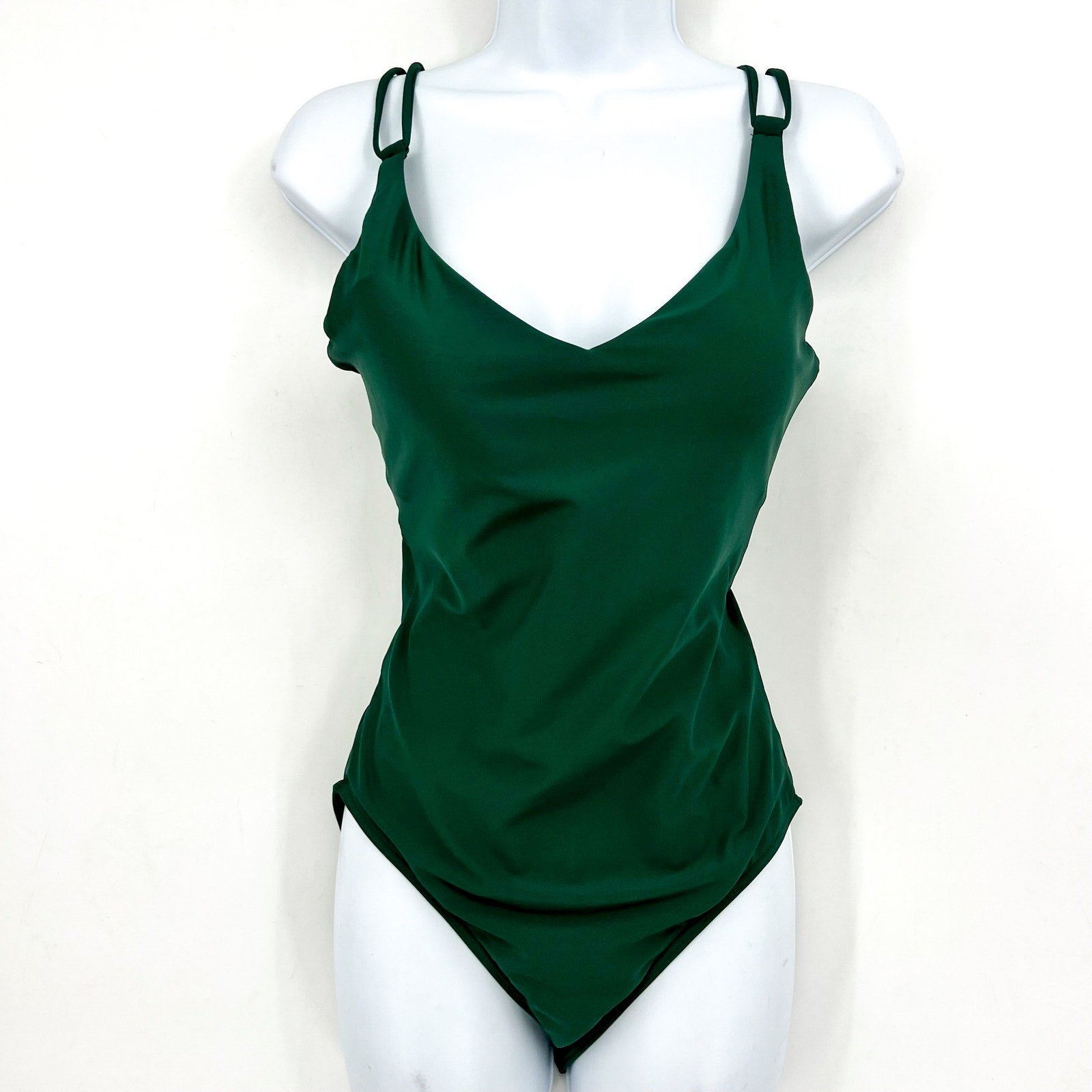 SUNSETS Women's Veronica One Piece Swimsuit Large Island Green Criss-Cross NWT