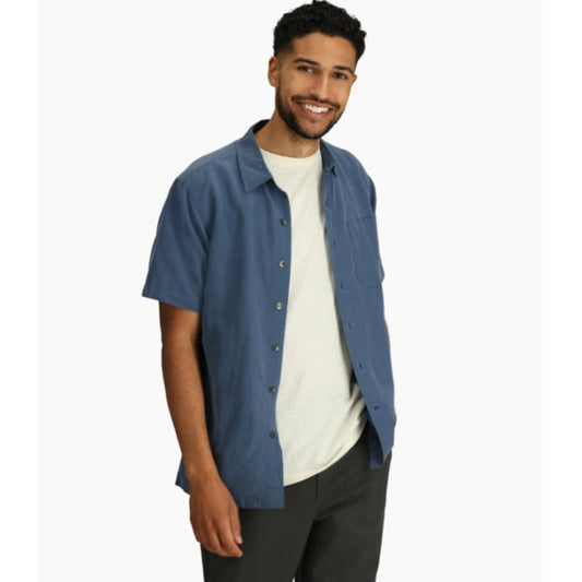 ROYAL ROBBINS Men's Desert Pucker Dry S/S Shirt Medium Collins Blue NWOT