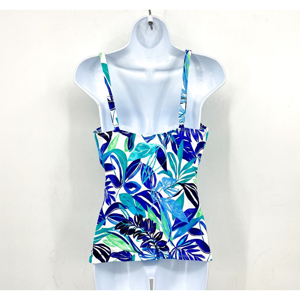 TOMMY BAHAMA Marina Underwire Tankini Medium Beach Glass Blue Island Cays NWT