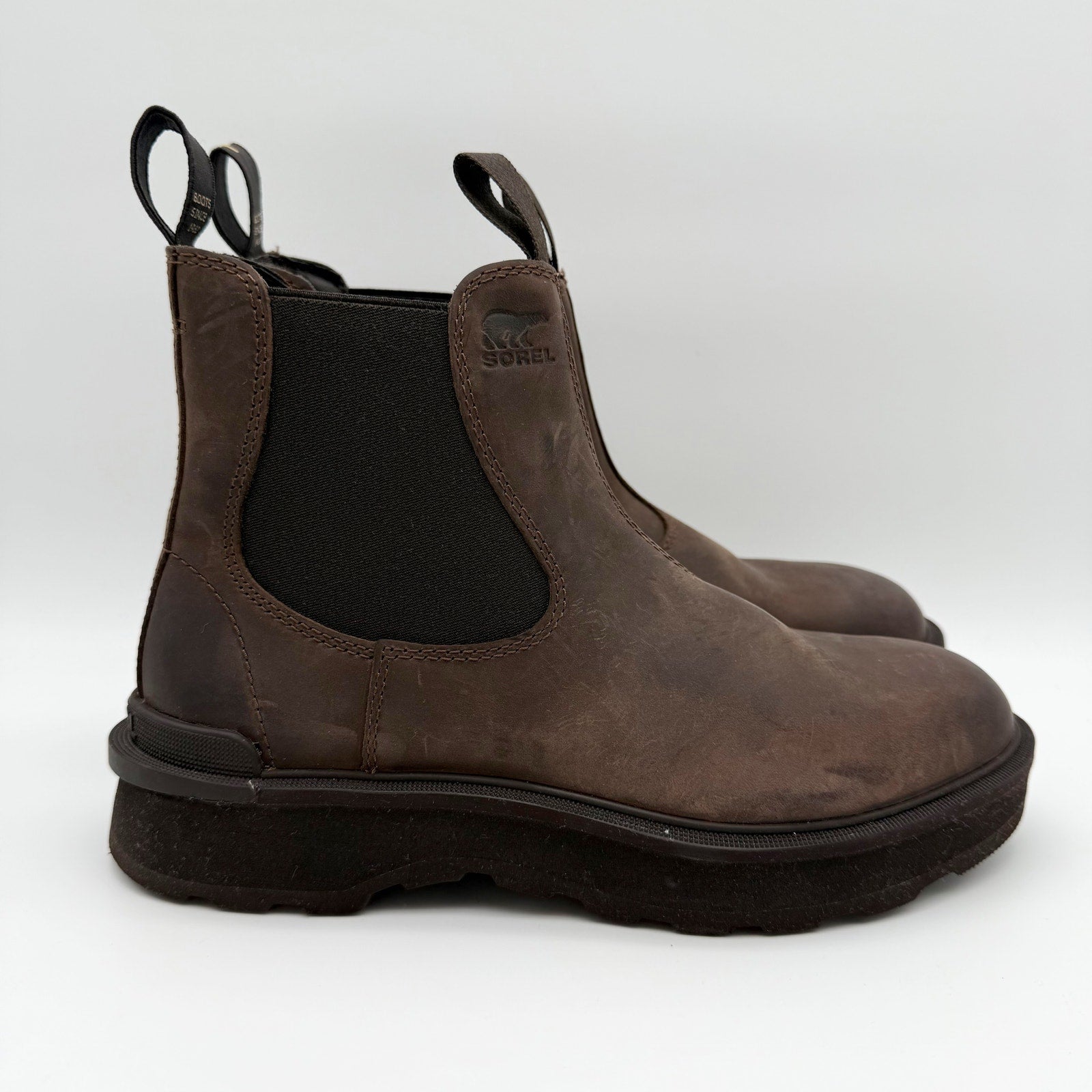 Sorel Womens Hi-Line Chelsea Ankle Boots US 7.5 Brown Leather Waterproof NIB