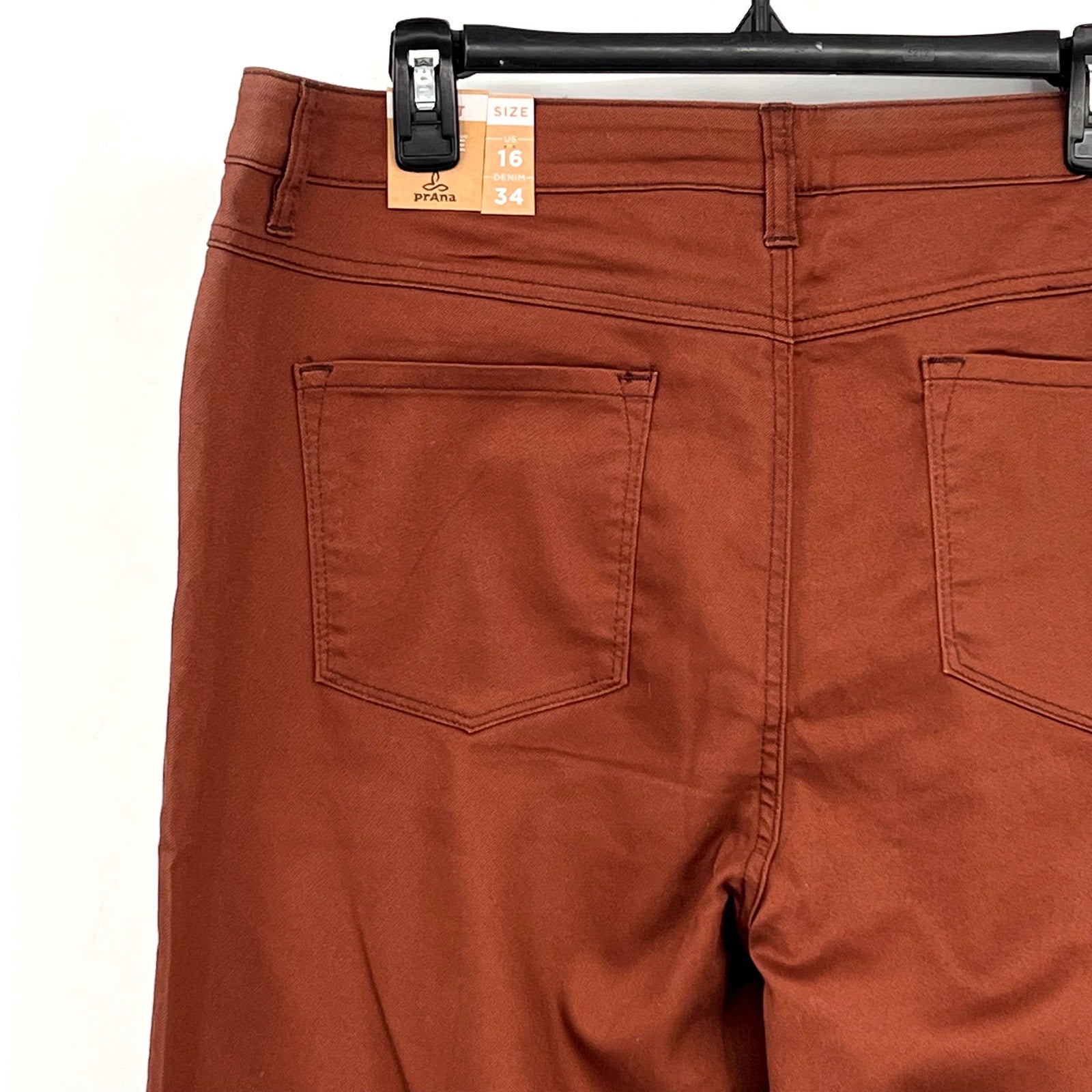 PRANA Women's Kayla Skinny Jeans Size 16 34x30 Brown High Rise Stretch NWT