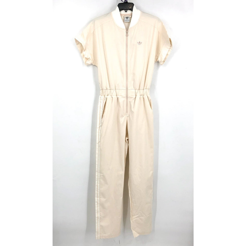 ADIDAS Women's Originals No-dye Jumpsuit Small Off-White Short Sleeve NWT