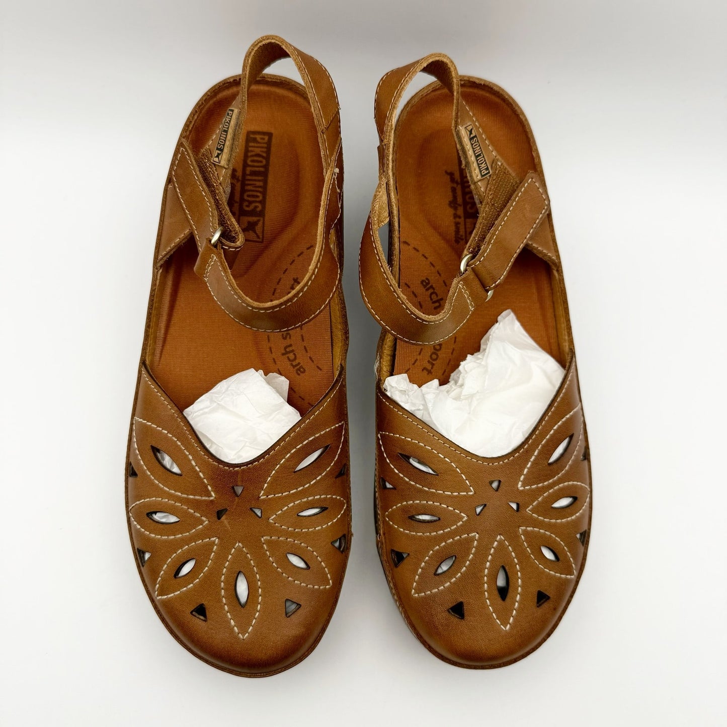 PIKOLINOS Womens Granada W0W-1985 Sandals EU 37 US 6.5-7 Brown Leather NIB